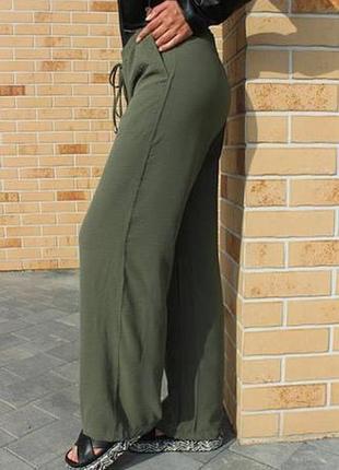 Лляні штани літні вільні розмір: l, xl, xxl5 фото
