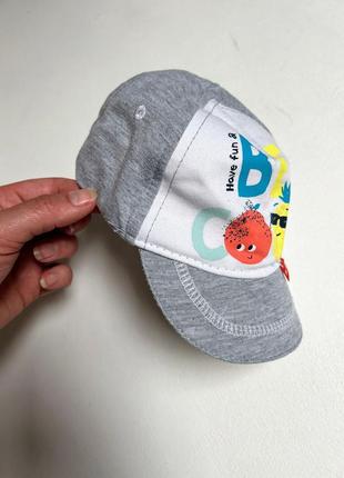Серая кепка с фруктами летняя кепка для мальчика летняя бейсболка для мальчика 44-45 объем2 фото