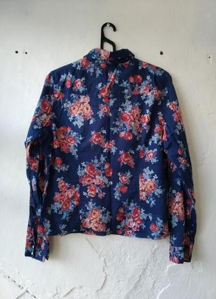 Женская рубашка в цветочный принт от м&s размер 166 фото