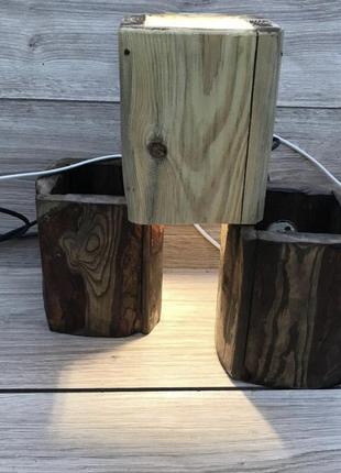 Светильник made wood бра ночник настенная hand made лампа настольная деревянный стильный актуальный тренд1 фото