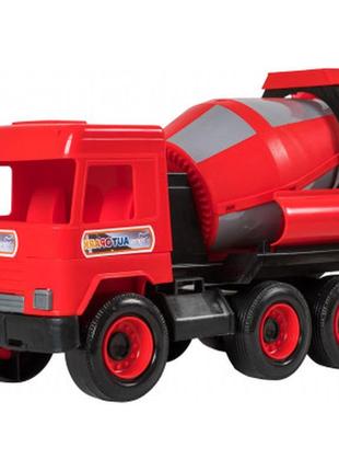 Спецтехника tigres авто "middle truck" бетоносмеситель (красный) в коробке (39489)