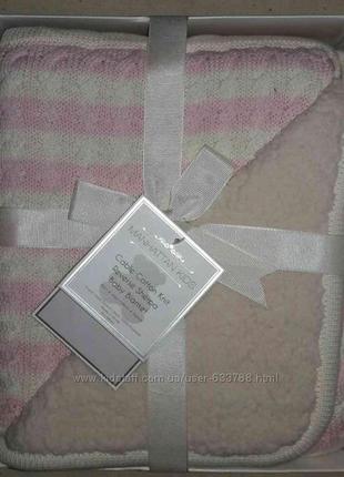 Вязаный  плед одеяло на меху  manhattan kids оригинал1 фото