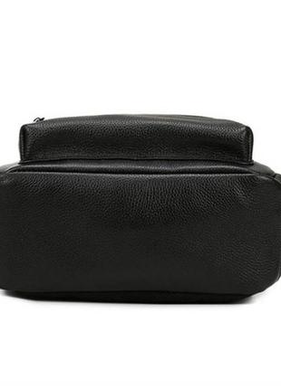 Шкіряний міський чоловічий рюкзак класичний чорний із натуральної шкіри якісний7 фото