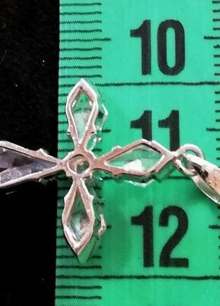 Серебряный крестик # родированый  крест - серебро 925" лот 1155 фото