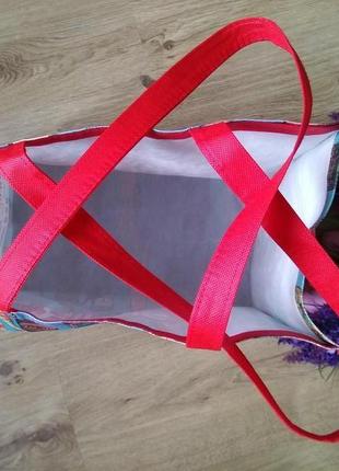 Вместительная эко сумка для покупок шопер торба авоська для девушек3 фото