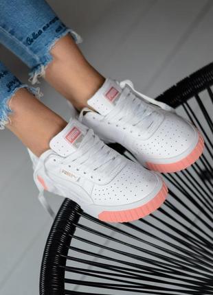 😍белые пума😍женские кожаные кроссовки puma white pink. демисезонные4 фото