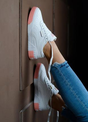 😍білі пума😍жіночі шкіряні кросівки puma white pink. демісезонні6 фото