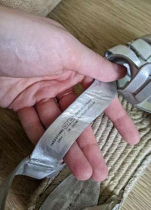 Босоножки серебряные 🤍38-39р3 фото