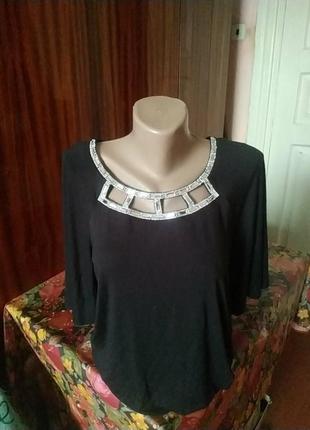 Футболка с декором 93%вискоза