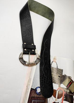 Ремень женский пояс широкий кожаный от бренда gurges gallet4 фото