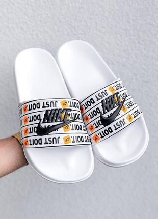 Чоловічі тапки nike slippers just do it white | 36-46.