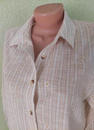 Женская коттоновая рубашка свободного кроя2 фото