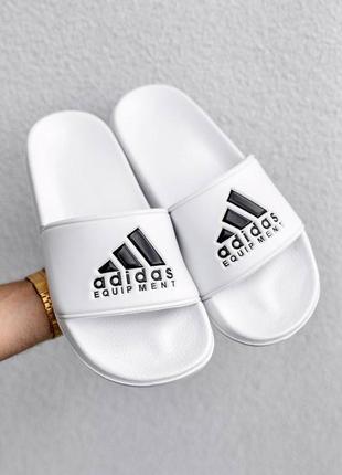 Мужские тапки adidas slippers white.