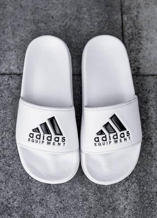 Чоловічі тапки adidas slippers white.2 фото