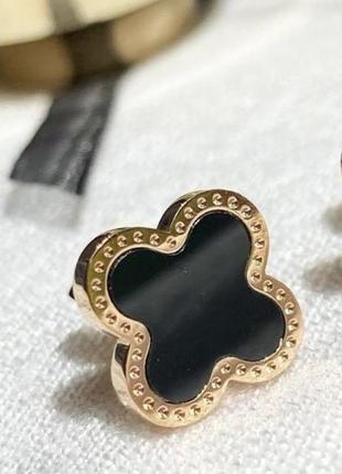Клевер клевера, ванклиф, van cleef, тренд, плесени, пумеры маленькие серьги клевера гвоздики черные