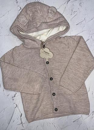 Стильна базова кофтинка на малюка бренда lupilu на 6-12 месяців