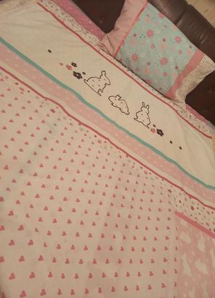 Комплект постільної білизни з полікотону з вишивкою