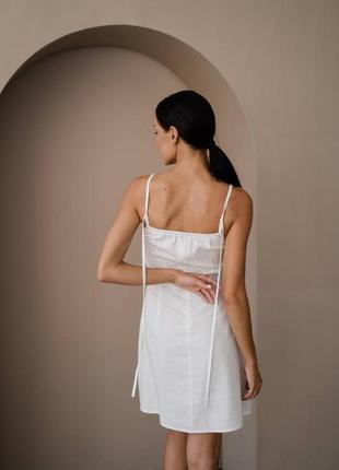 Лляна сукня-комбінація з куліскою6 фото