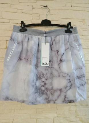 Женская летняя юбка мини,из натуральной ткани, натуральный шелк, размер m,xl1 фото