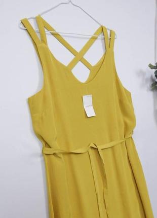 Легкий натуральний сарафан сукня літо вільного крою із поясом віскоза колір новий сток6 фото