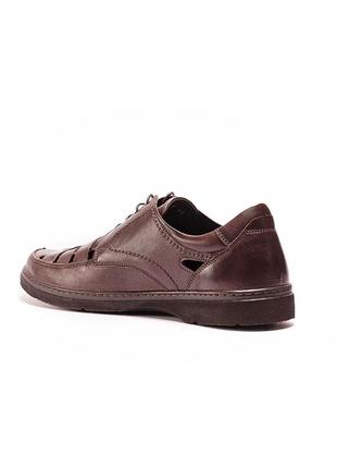 Мужские туфли с перфорацией коричневые3 фото