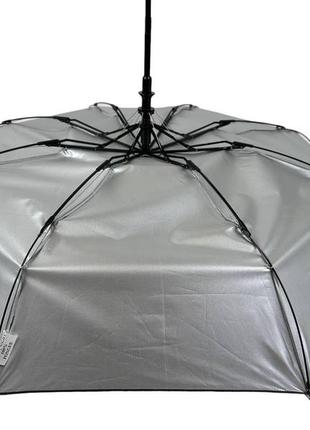Женский однотонный зонт полуавтомат от tnebest с серебристым покрытием изнутри, коричневый, 0614-36 фото