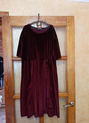 Платье велюр