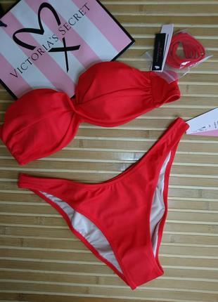 Червоний бандо mallorca twist-front bandeau escondido brazilian купальник оригинал victorias secret