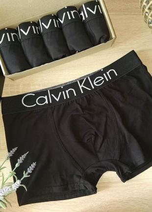 Трусы мужские calvin klein black, трусы мужские черного цвета, стильные мужские боксеры1 фото