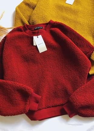 Невероятно нежный тёплый плюшевый свитшот stradivarius