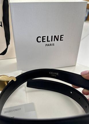 Кожаный ремень в стиле celine
