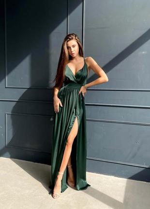 Шелковое платье макси