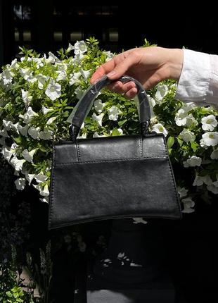 Тренд сезону! жіноча сумка balenciaga hourglass bag black2 фото