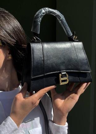Тренд сезону! жіноча сумка balenciaga hourglass bag black5 фото