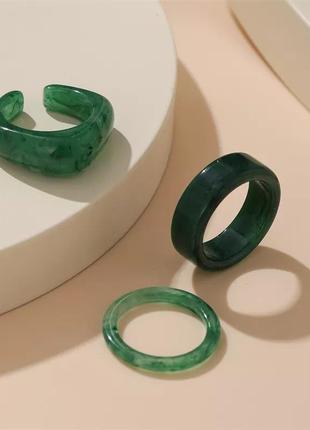 Набір кілець кольцо 3 шт кільце перстень каблучка перстень пластикове стильне тренд