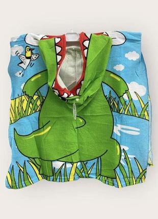 Полотенце пончо детское с капюшоном пляжное5 фото