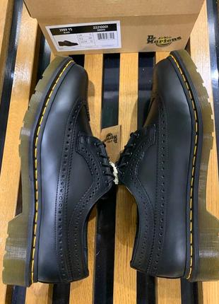 Хит сезона! dr. martens 3989 black smooth размеры 44, 46, ботинки туфли 1461,  мартенсы оригинал2 фото