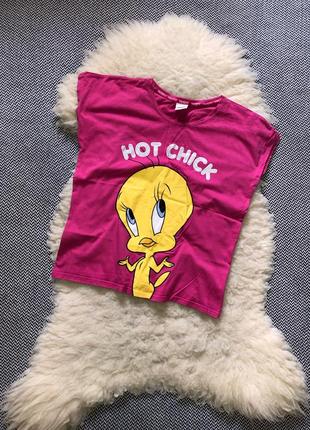 Футболка tweety домашняя пижамная натуральный хлопок хлопковая