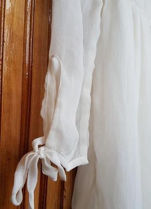 Ніжна коктейльна шифонова сукня міні h&m з мереживом.5 фото