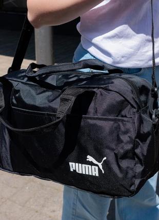 Спортивна сумка чорна puma2 фото