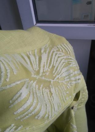 Шикарная итальянская удлиненная льняная рубашка туника р.xl/xxl.5 фото