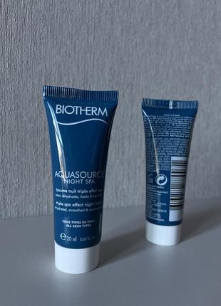 Biotherm aquasource night spa увлажняющий бальзам для лица