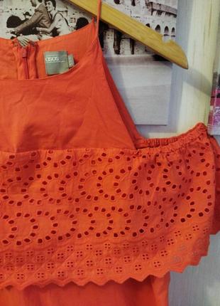Коново-платье трапецией с кружевной оборкой3 фото