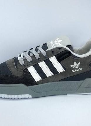 Кросівки Czarne adidas forum low gray2 фото