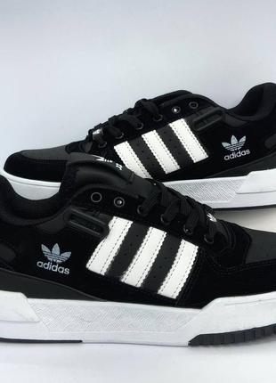 Кросівки Czarne adidas forum black&white