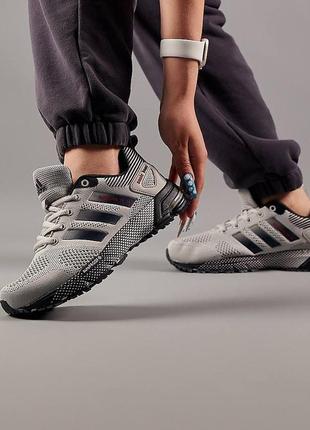 Женские кроссовки сетка летние adidas marathon tr 26 light grey black жюнкие адедас марафон текстильные1 фото