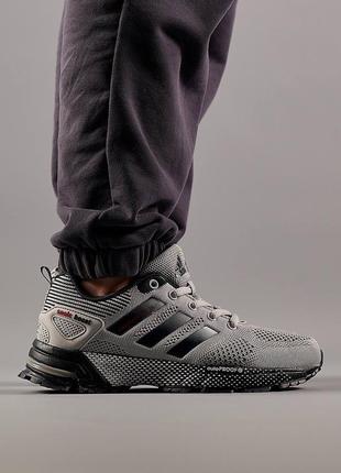 Женские кроссовки сетка летние adidas marathon tr 26 light grey black жюнкие адедас марафон текстильные9 фото