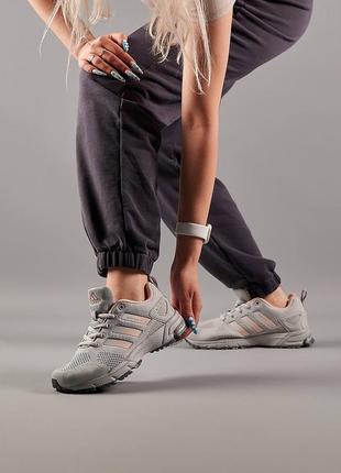 Женские кроссовки сетка летние adidas marathon tr 26 light grey pink жэнские адедас марафон текстильные6 фото