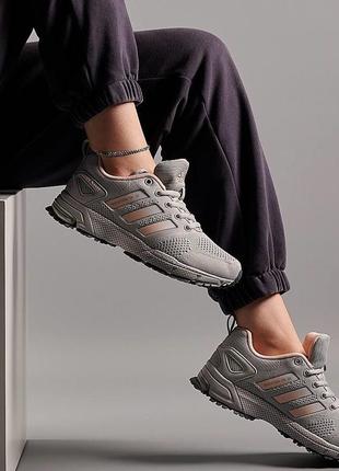 Женские кроссовки сетка летние adidas marathon tr 26 light grey pink жэнские адедас марафон текстильные9 фото