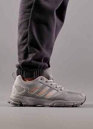 Женские кроссовки сетка летние adidas marathon tr 26 light grey pink жэнские адедас марафон текстильные1 фото